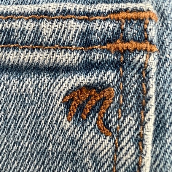 Madewell Wide-Leg Button Fly Rough Hem Crop Jeans Size 23 Women’s - Picture 8 of 9